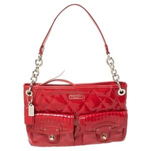 Coach Red Patent Leather Crossbody or Shoulder Bag
